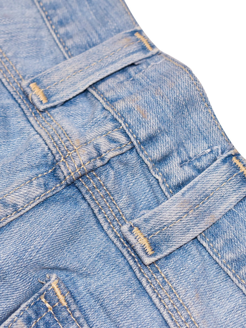 Dressmann Jeans Short For Men-Light Blue Faded-LOC