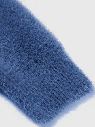 Louis Vicaci Turtle Neck Rabbit Wool Sweatshirt-Blue-LOC