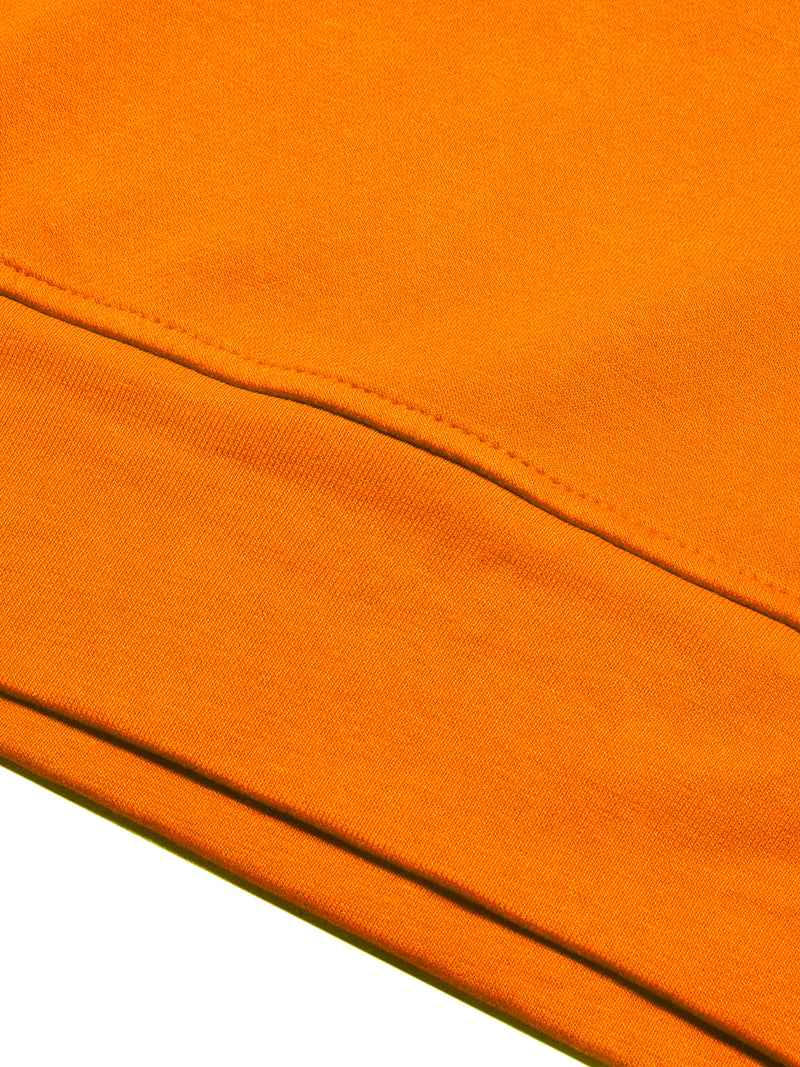 Louis Vicaci Fleece Stylish 1/4 Zipper Mock Neck For Men-Orange-LOC