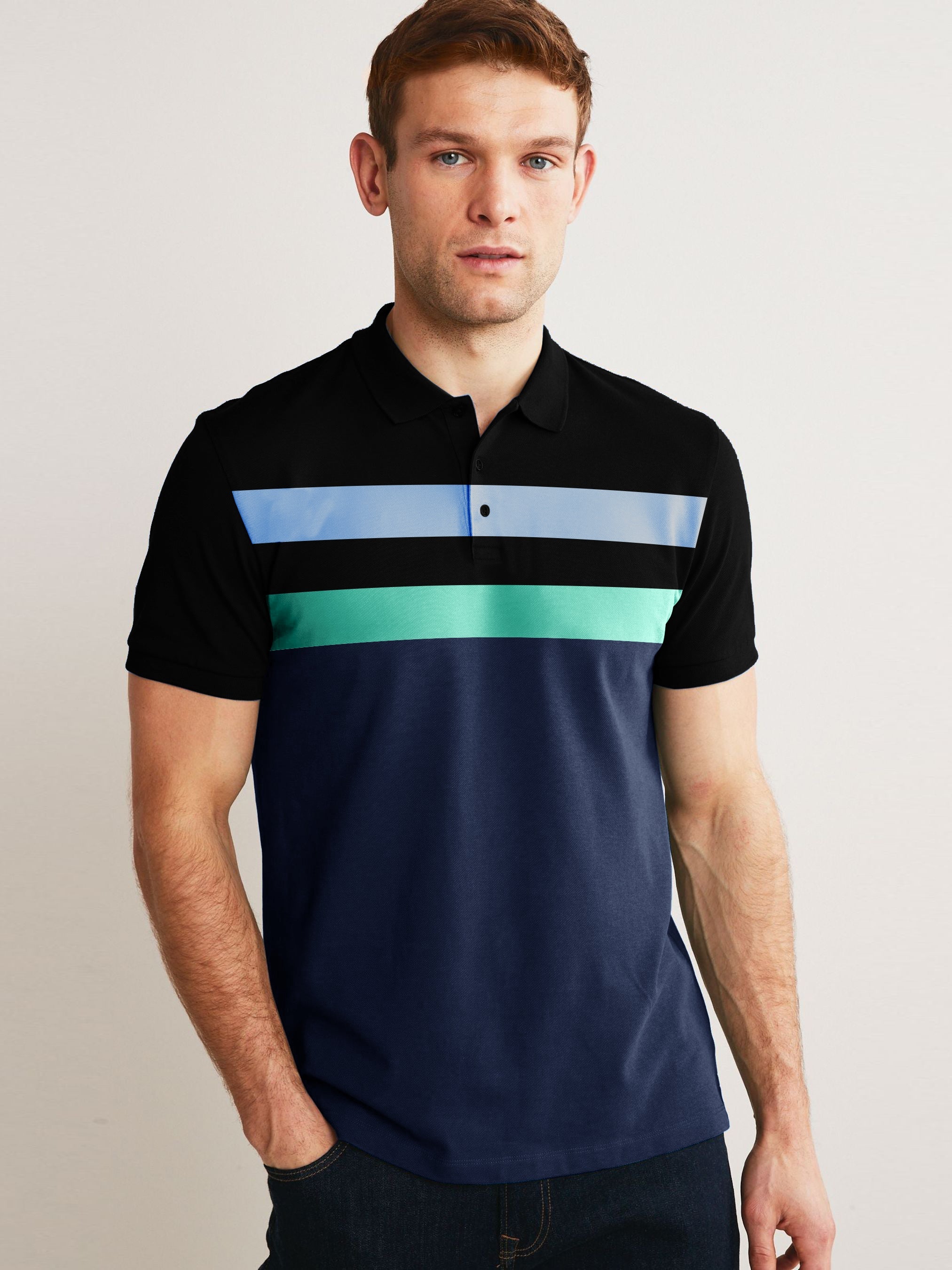 L-V Premium Polo Shirt Navy Blue – Leftovers Den