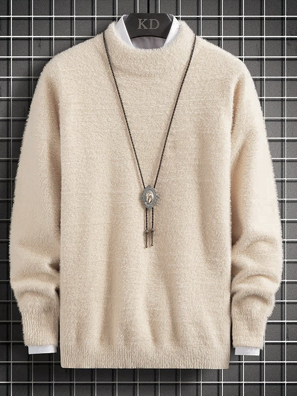 Louis Vicaci Turtle Neck Rabbit Wool Sweatshirt-Skin-LOC#0S027