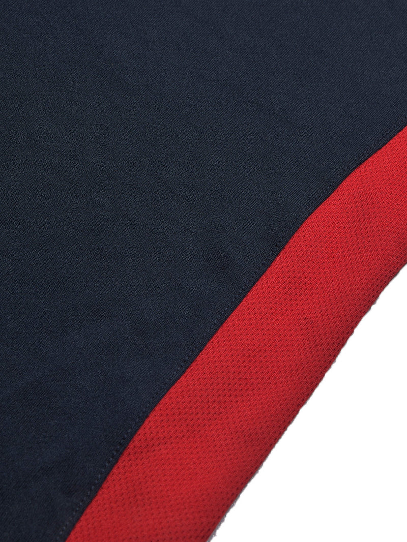 Cloke Active Wear Crew Neck T-Shirt For Kids-Navy & Red-LOC