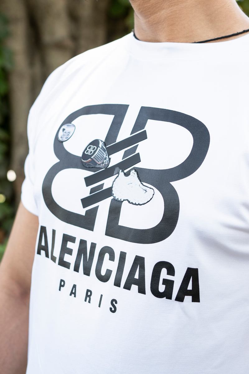 BALNCAGA Digital High Density Logo Oversize T-Shirts