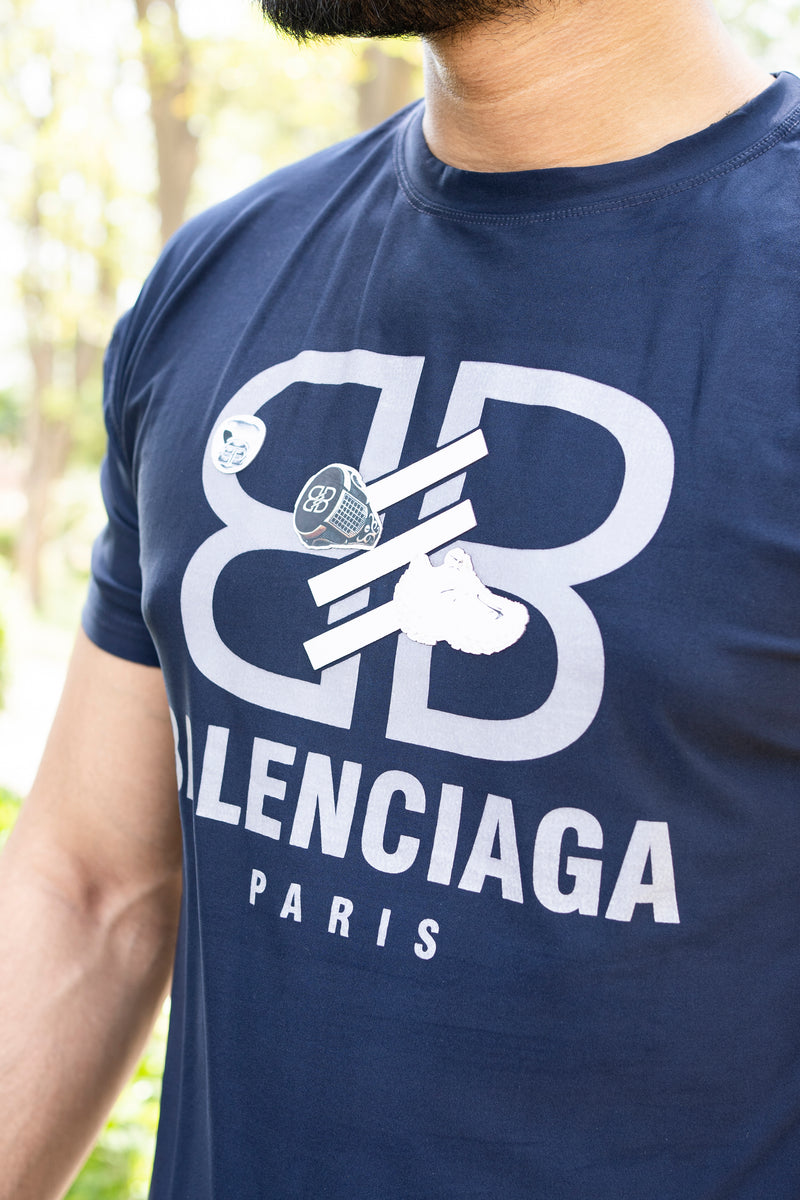 BALNCAGA Digital High Density Logo Oversize T-Shirts