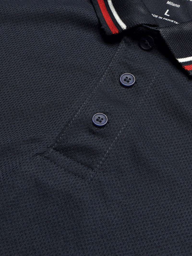 LV Summer Active Wear Polo Shirt For Men-Dark Navy-LOC