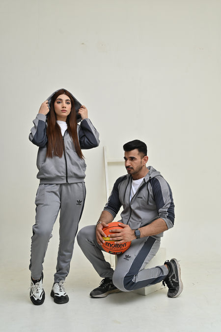 ADIDS UNISEX LIGHT & DARK GREY PANAL TRACKSUIT #SWTR03