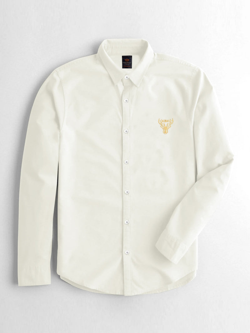 Dockers Premium Casual Shirt For Men-Egg White-LOC