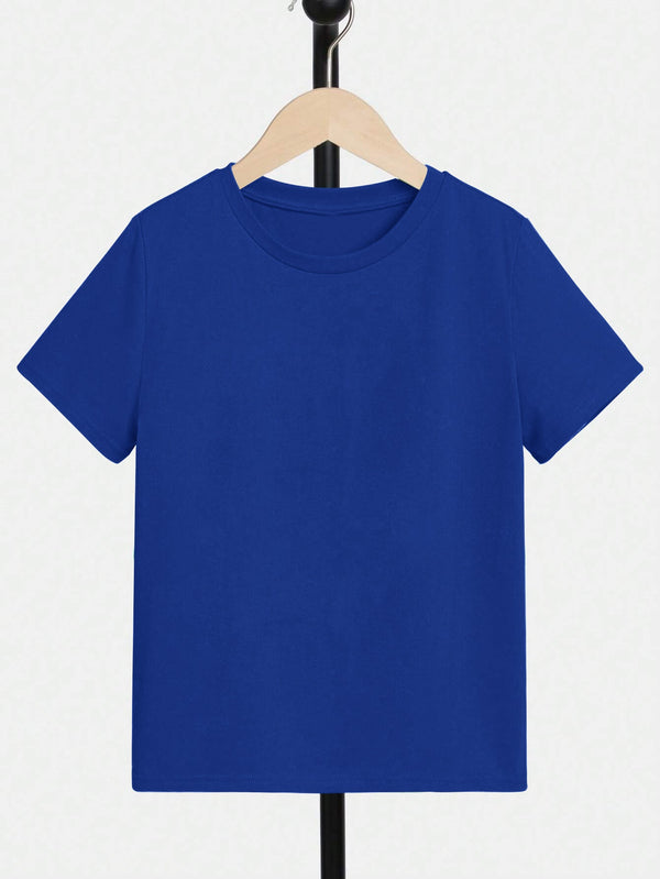 NFL Crew Neck Single Jersey Tee Shirt For Kids-Blue-LOC#0K30
