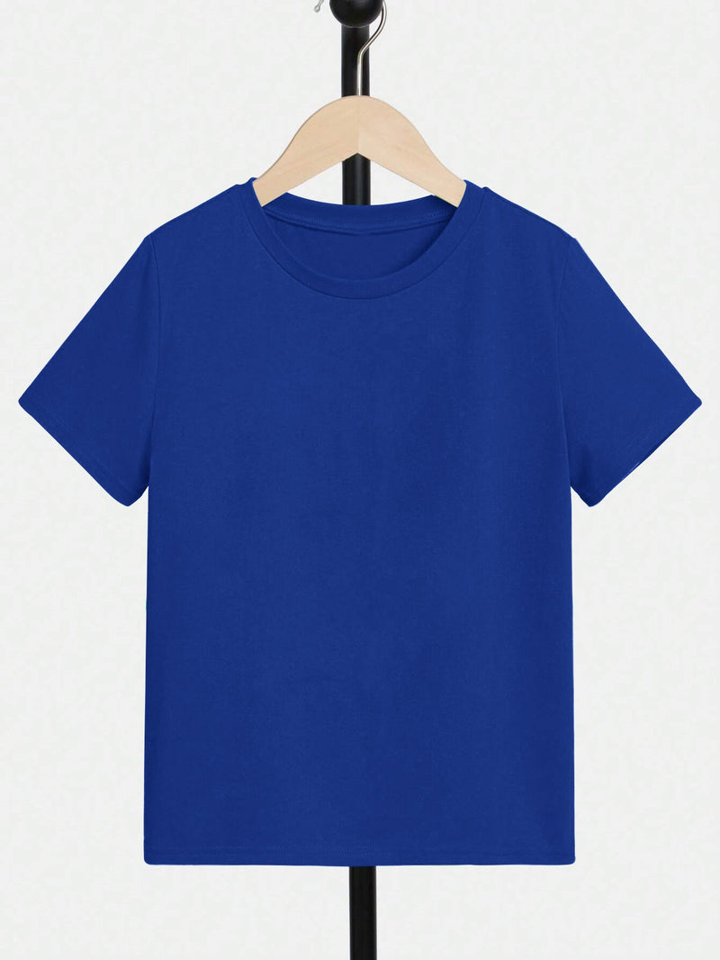 NFL Crew Neck Single Jersey Tee Shirt For Kids-Blue-LOC