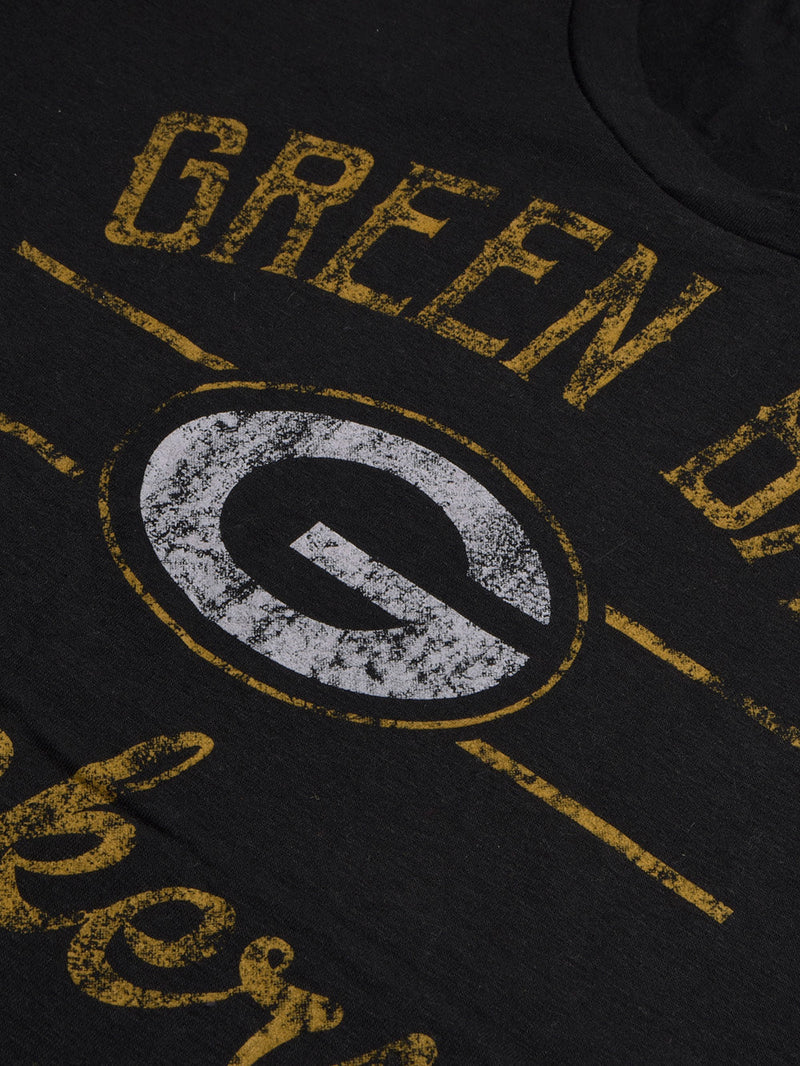 NFL Raglan Sleeve Crew Neck Tee Shirt For Men-Black With Print-LOC027