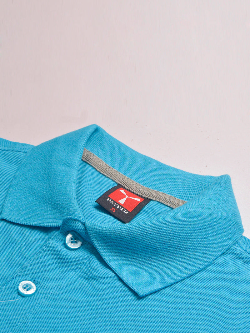 PYPR Summer Solid Polo Shirt For Men-Sky Blue-LOC#PYPR#2