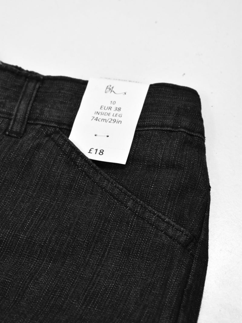 Bhs Boot Cut Non Stretch Denim For Men-Black Melange-LOCMJ02