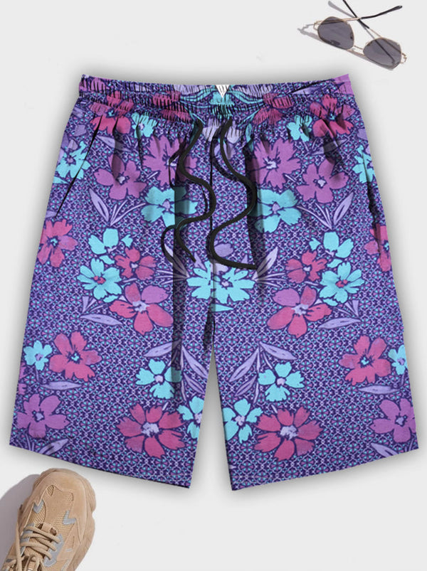 Next Summer Single Jersey Short For Men-Allover Print-LOC011