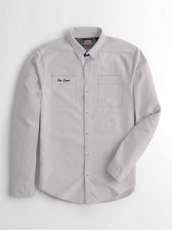 Sea stone Premium Casual Shirt For Men-Grey-LOC#0C008