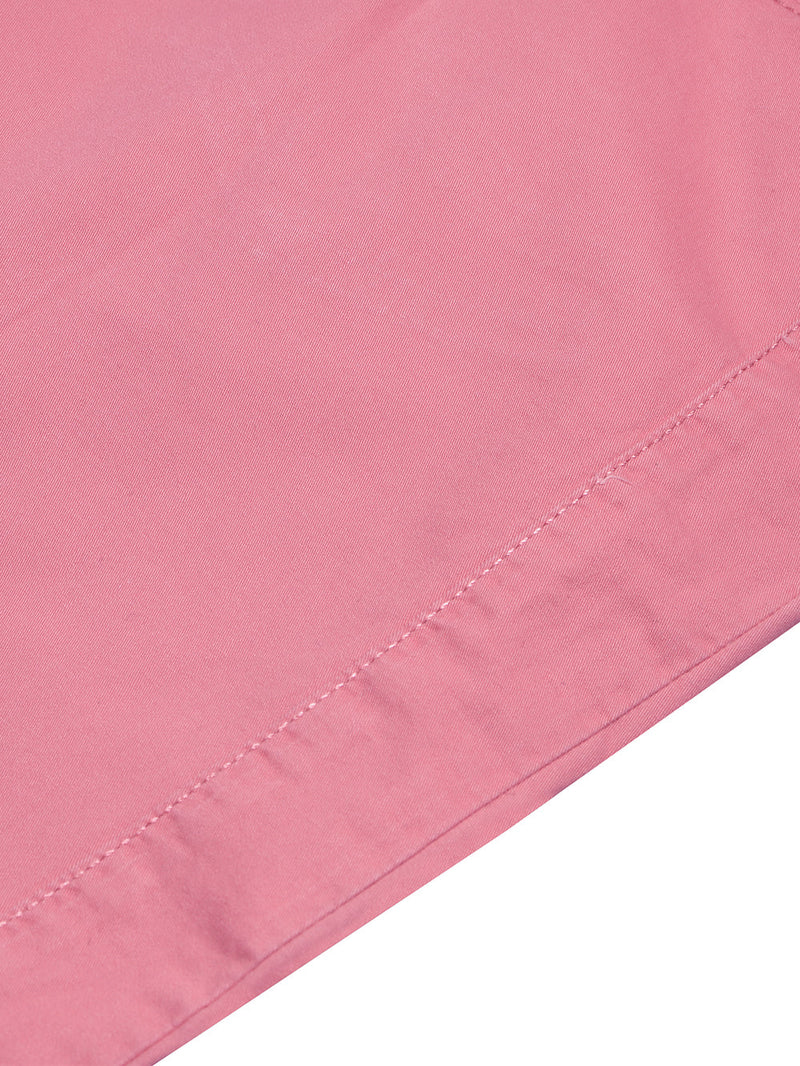 Stooker Cotton Denim Capri For Women-Pink-LOC