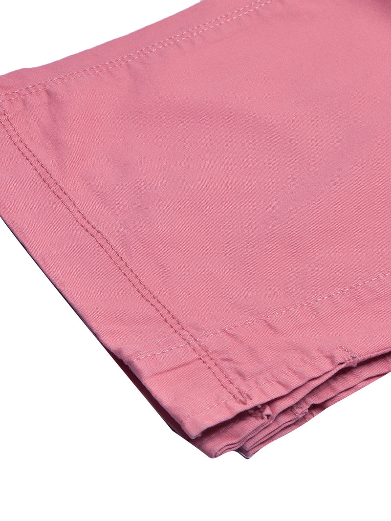 Stooker Cotton Denim Capri For Women-Pink-LOC