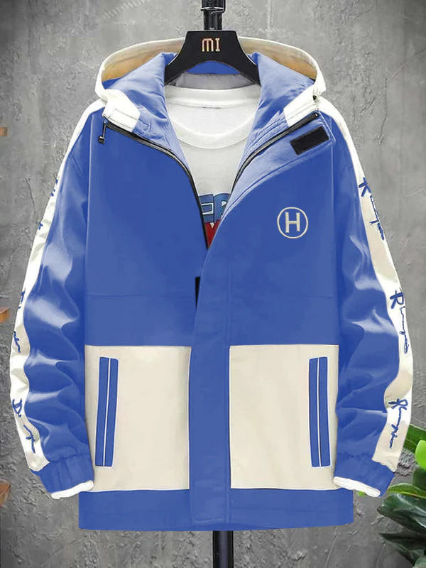 Premium Imported Parachute Puffer Jacket For Men-Blue-LOC