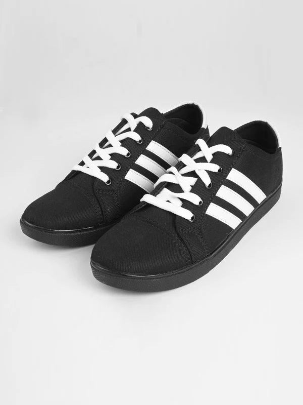 Men Preprignan Stylish Design Sneaker Shoes-Black-LOC#0S06