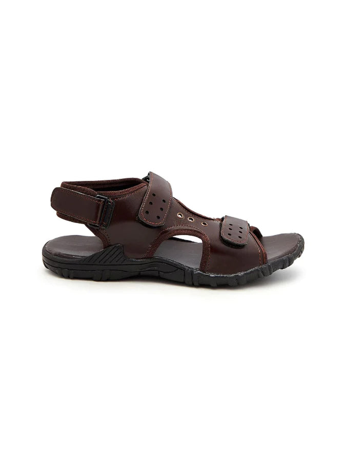 Fabio Men Classic Breezy Sandal Shoes-Brown-LOC