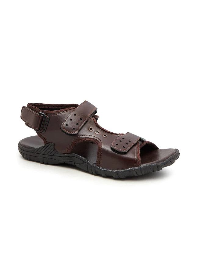 Fabio Men Classic Breezy Sandal Shoes-Brown-LOC