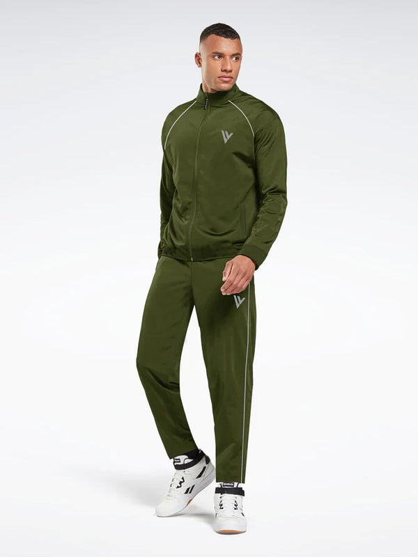 Louis Vicaci Fleece Zipper Tracksuit For Men-Olive Green-LOC#0T20