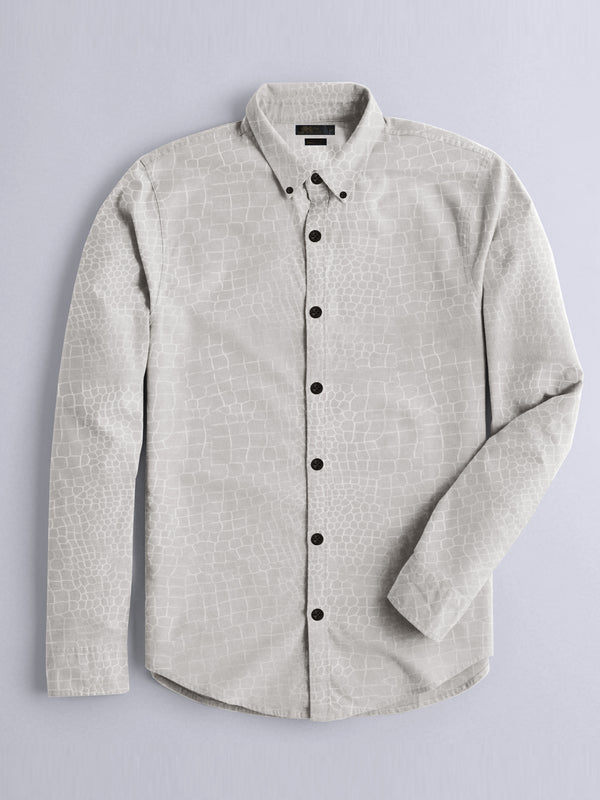 Nexoluce Men's Printed Casual Shirt Skiny LOC#0058