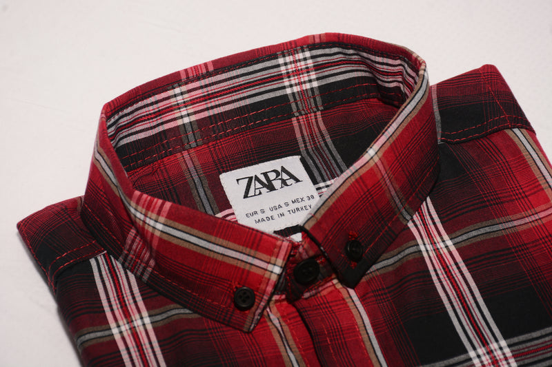 ZAARA Men's Printed Casual Shirt Chek LOC