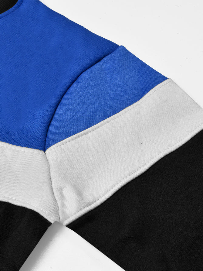 U.S Polo Assn Fleece Tracksuit For Men-Black & Blue-LOC