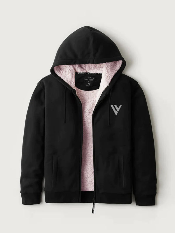 Louis Vicaci Fur Zipper Hoodie For Men-Black-LOC#0H07