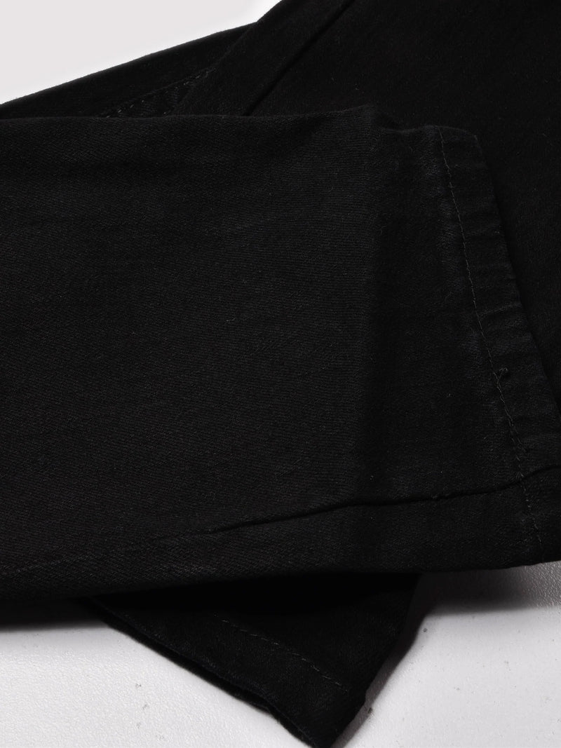 Full Fashion Jeans Stretch Denim For Men-Black-LOC