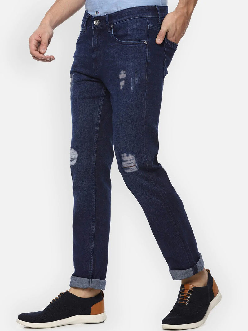 Full Fashion Jeans Stretch Denim For Men-Blue-LOC