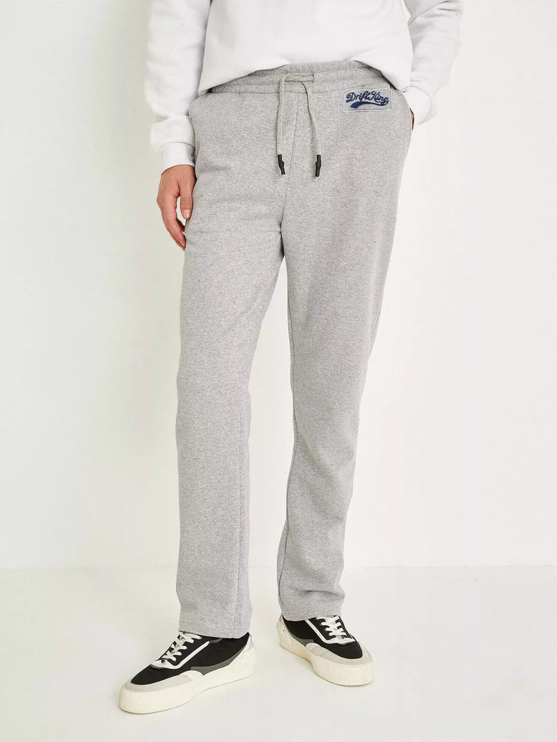 Drift King Regular Fit Fleece Trouser For Men-Grey Melange-LOC0012