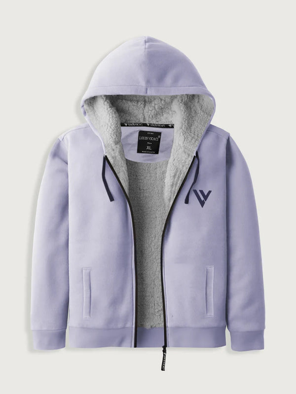 Louis Vicaci Fur Zipper Hoodie For Men-Light Violet-LOC#0H08
