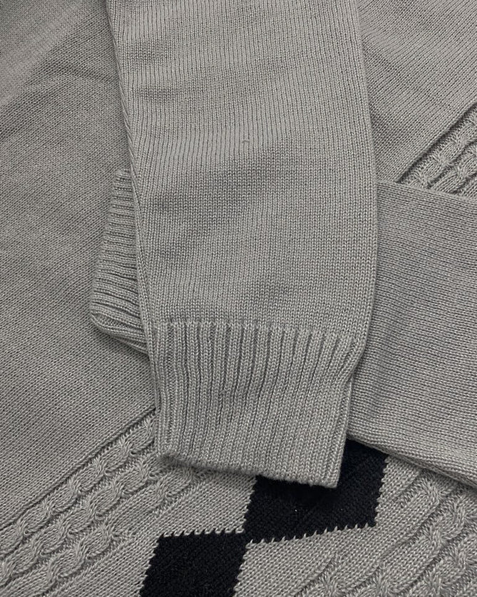 Louis Vicaci Full Sleeve Sweater For Men-Grey-LOC