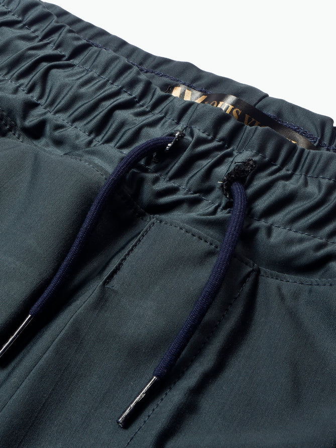 Louis Vicaci Slim Fit Lycra Trouser Pent For Men-Prussian Blue-LOC