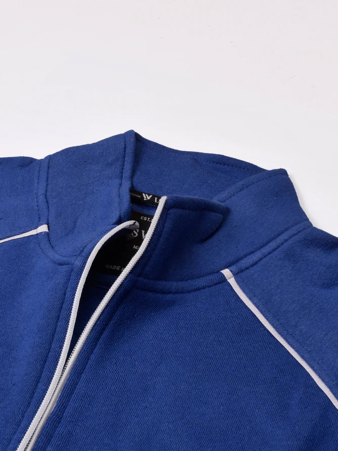 Louis Vicaci Fleece Zipper Tracksuit For Men-Royal Blue-LOC