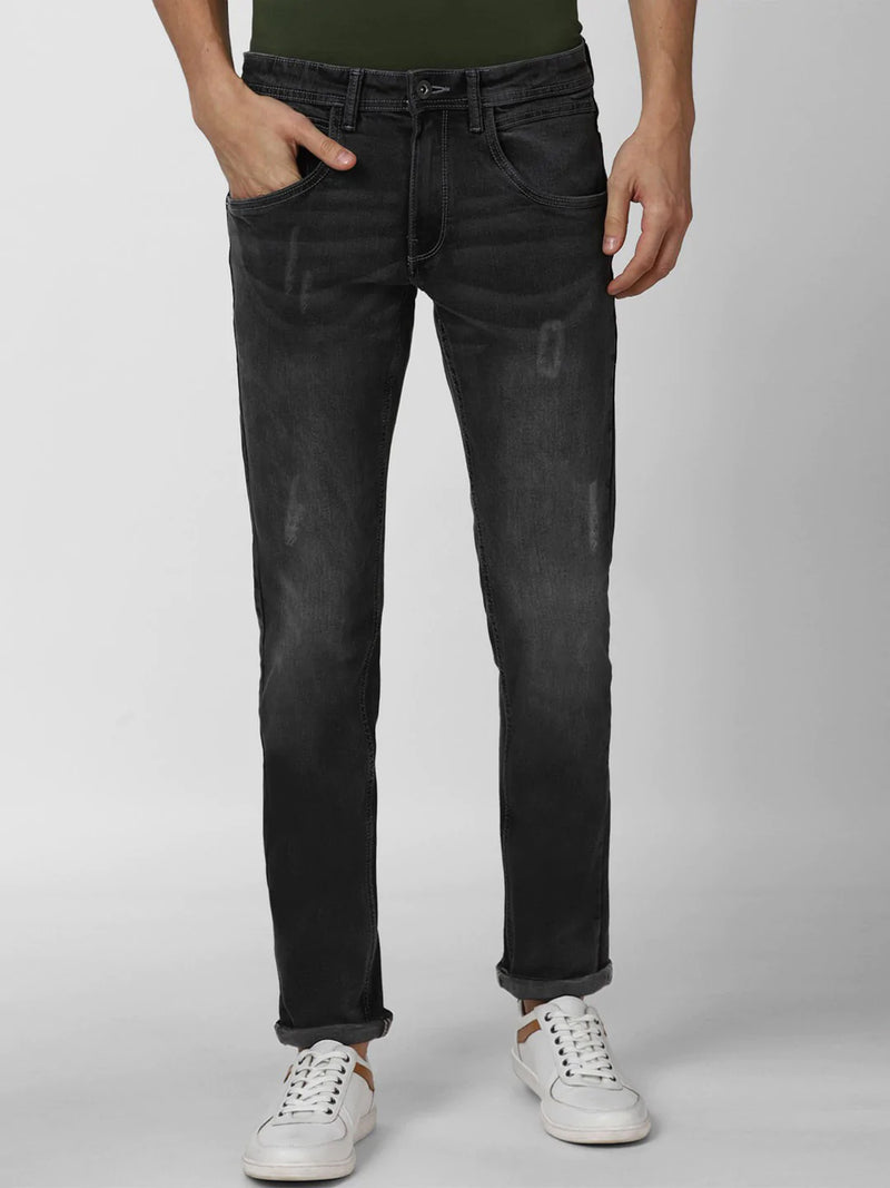 Full Fashion Jeans Stretch Low Grinding Denim For Men-Dark Grey-LOC