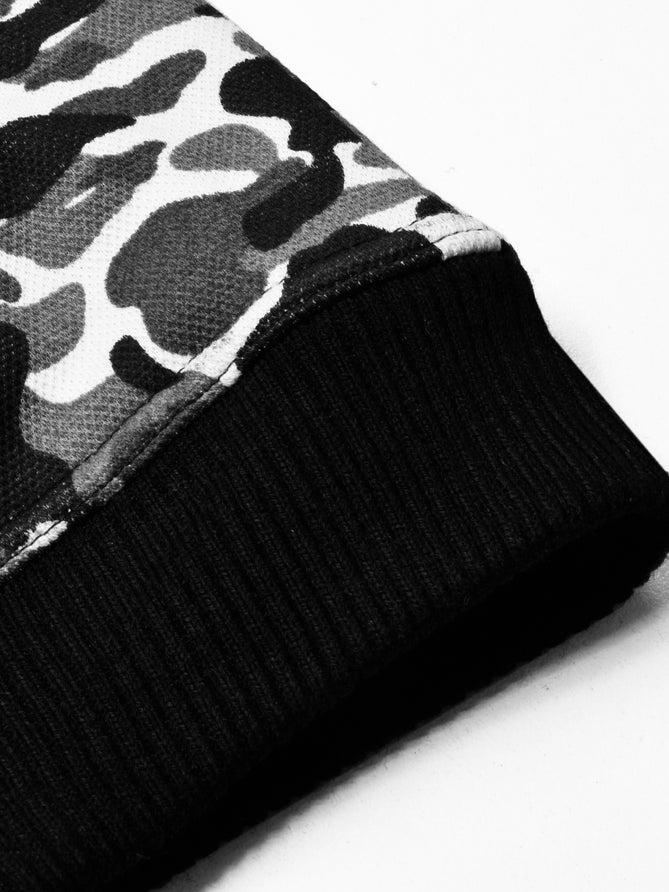 Louis Vicaci Fur Zipper Mock Neck Jacket For Men-Camouflage-LOC