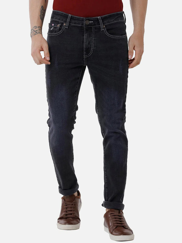 Full Fashion Jeans Stretch Low Grinding Denim For Men-Dark Navy-LOC#0D07