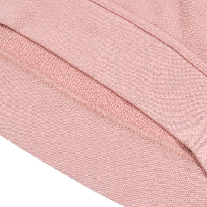 NK Terry Fleece Lace Up Hoodie For Ladies-Light Pink-LOC