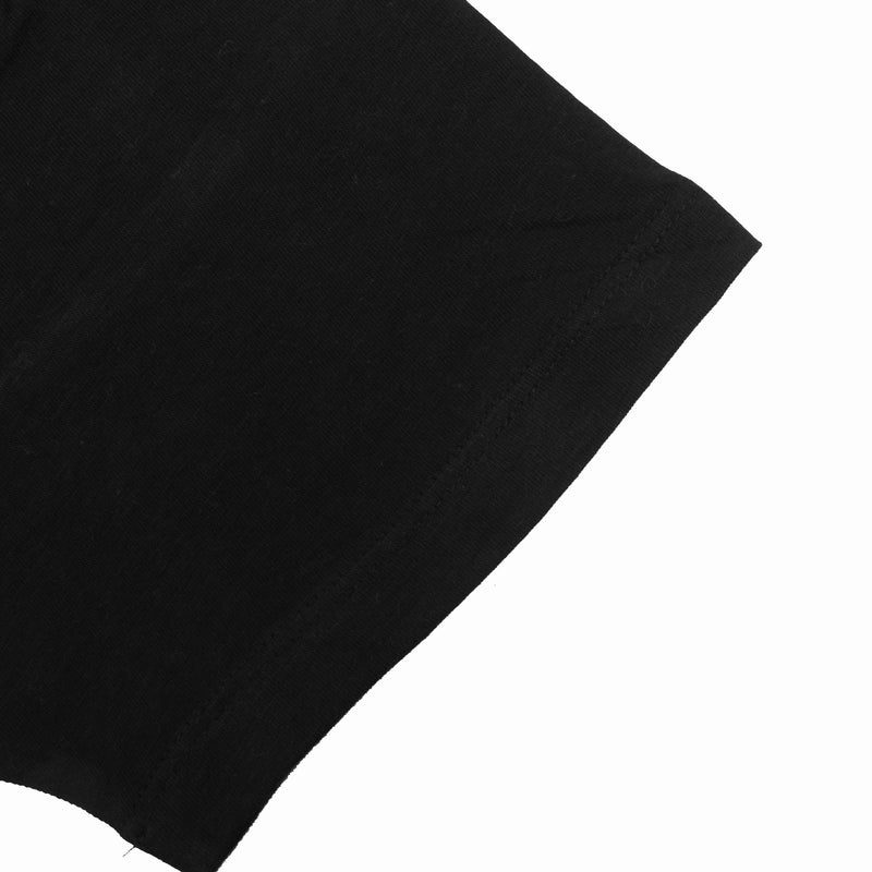 47 Single Jersey Crew Neck Tee Shirt For Men-Black-LOC32