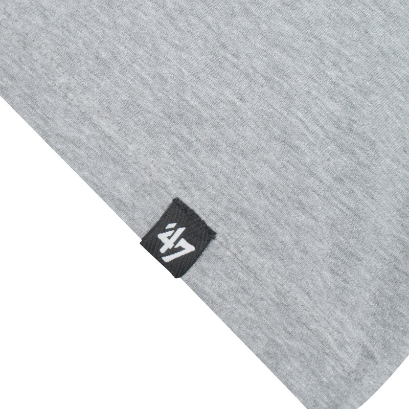 47 Single Jersey Crew Neck Tee Shirt For Men-Marl Grey Melange-LOC31