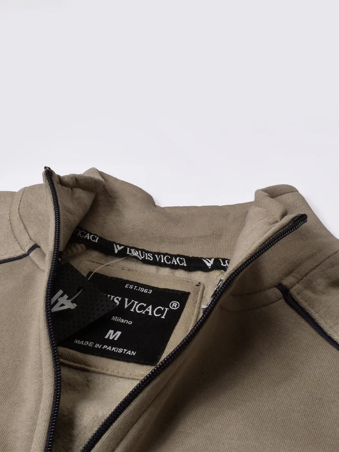 Louis Vicaci Fleece Zipper Tracksuit For Men-Dark Skin-LOC
