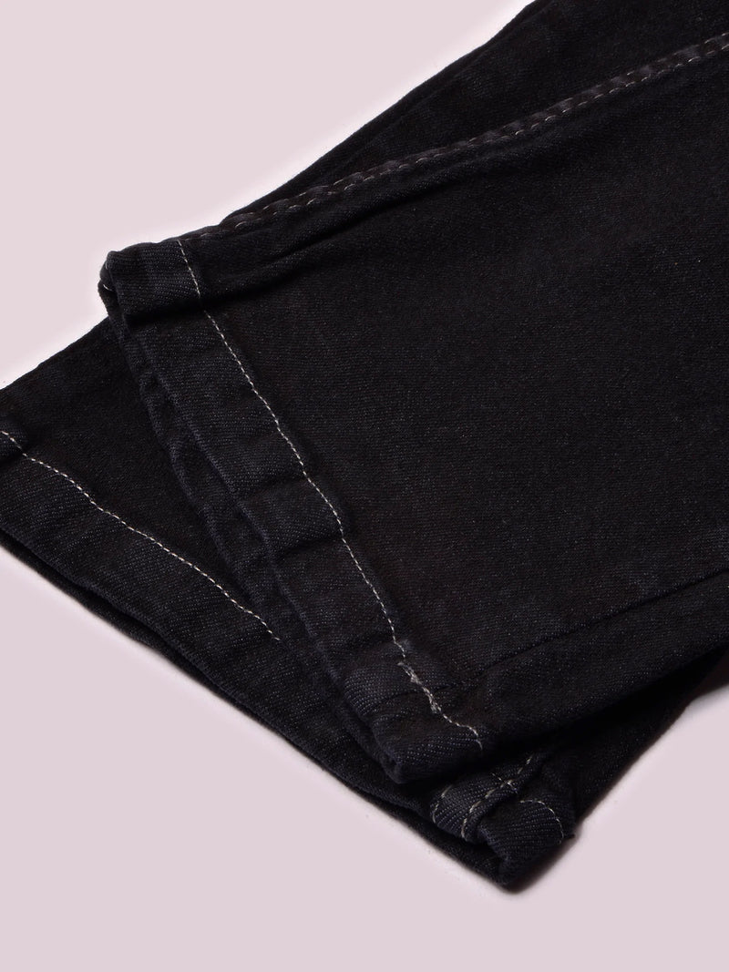 Full Fashion Jeans Stretch Low Grinding Denim For Men-Dark Navy-LOC