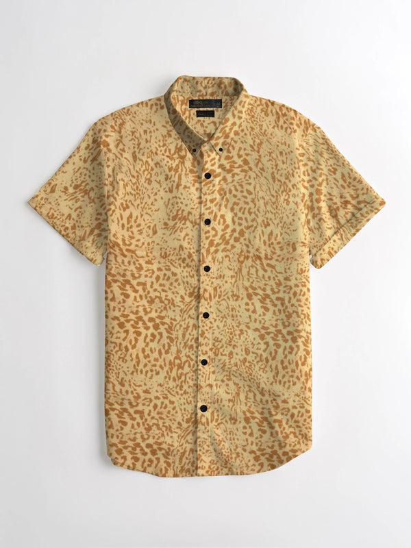 Summer Printed Casual Shirt Saffron LOC#0011