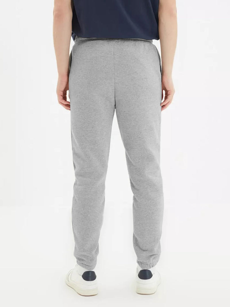 NK Fleece Trouser For Men-Grey Melange-LOC0016