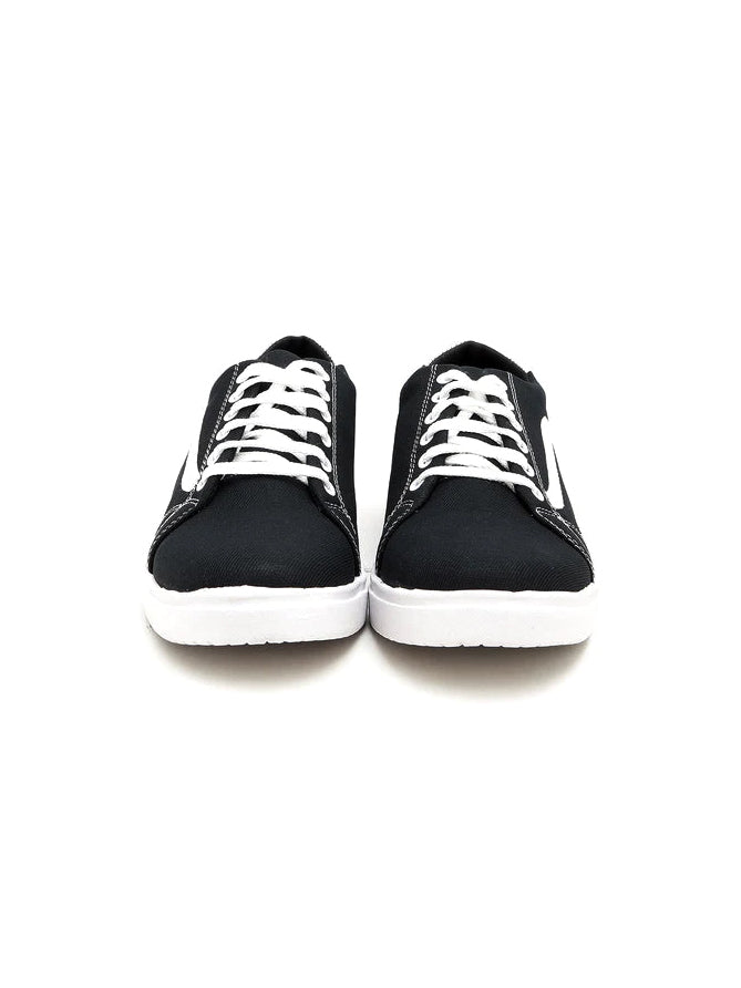 Men Vans Style Stripe Sneaker Shoes-Black-LOC