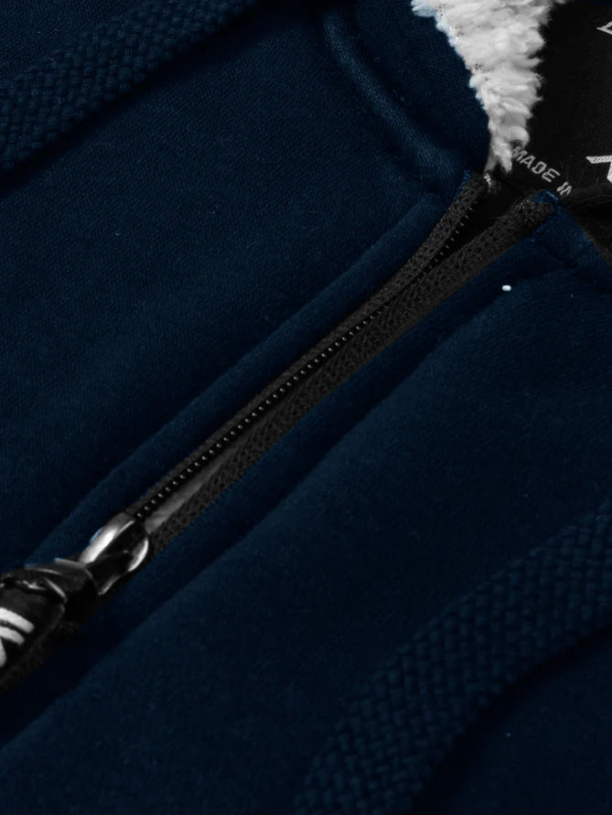 Louis Vicaci Fur Zipper Hoodie For Men-Navy LOC