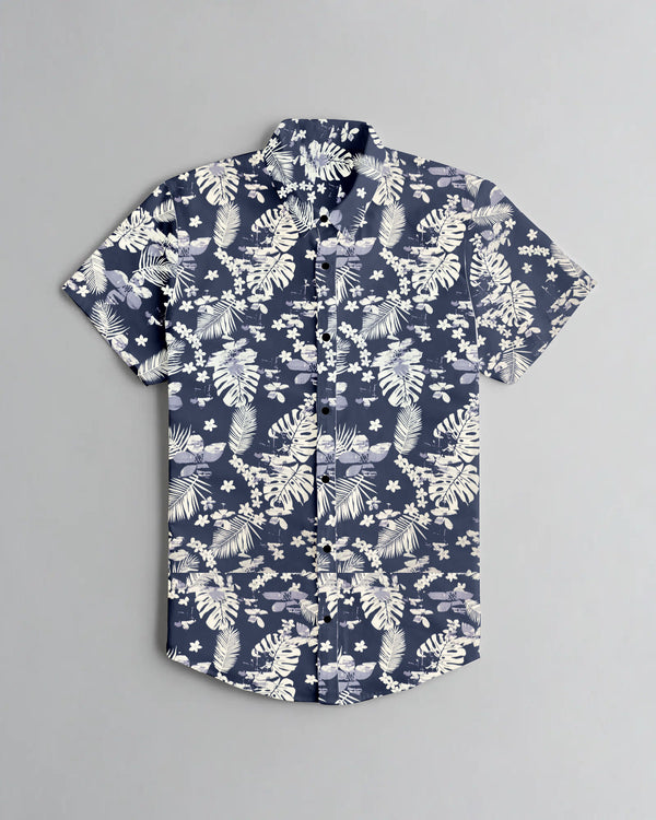 Summer Printed Casual Shirt Orchid LOC#0021