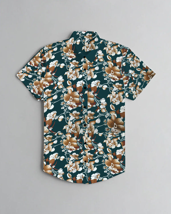 Summer Printed Casual Shirt Amaryllis LOC#006
